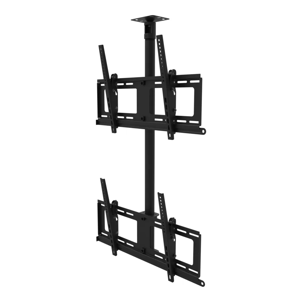 Expert Mounts 33CE018 Double Stack TV Ceiling Mount for Two Screens, Tilt and Rotate